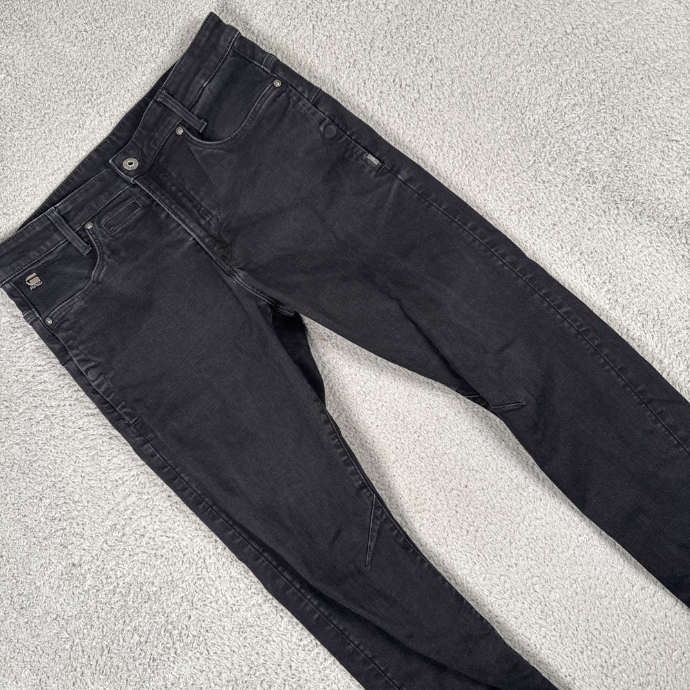 G-Star Raw Jeans Mens 33x32 D-Staq 3D Slim Black Denim Pants Stretch